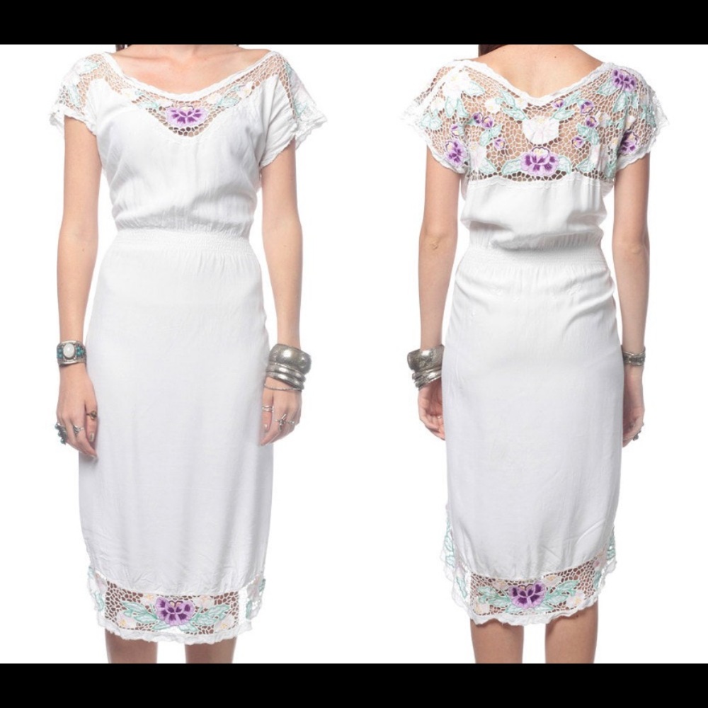 Vintage boho dress - size large 1970’s/80’s